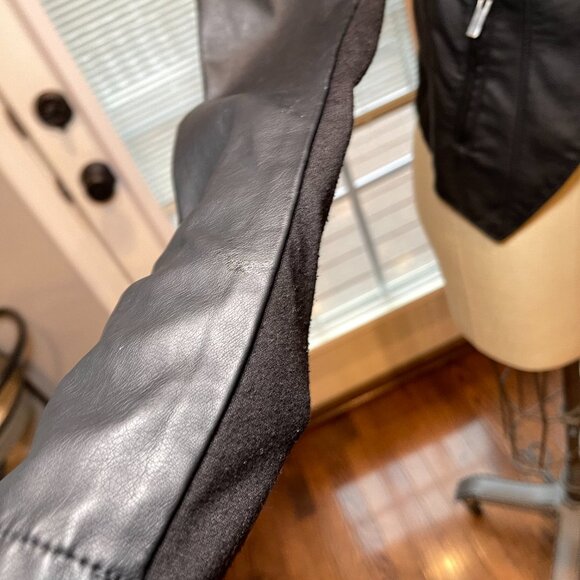 Dynamite Black Faux Leather Moto Biker Jacket Vegan Edgy XS - Picture 4 of 7